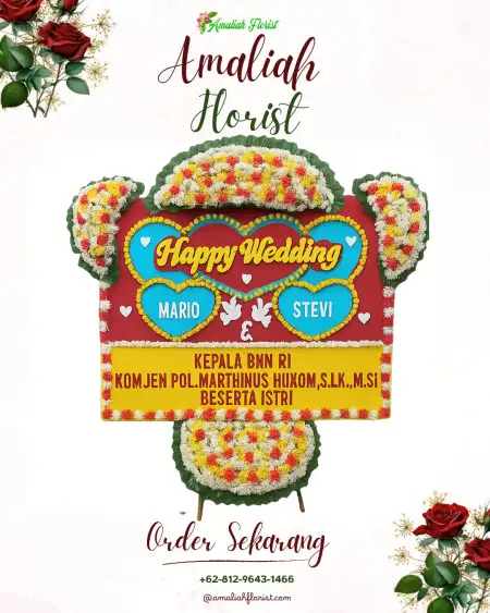 Papan Bunga Pernikahan Penanggungan
